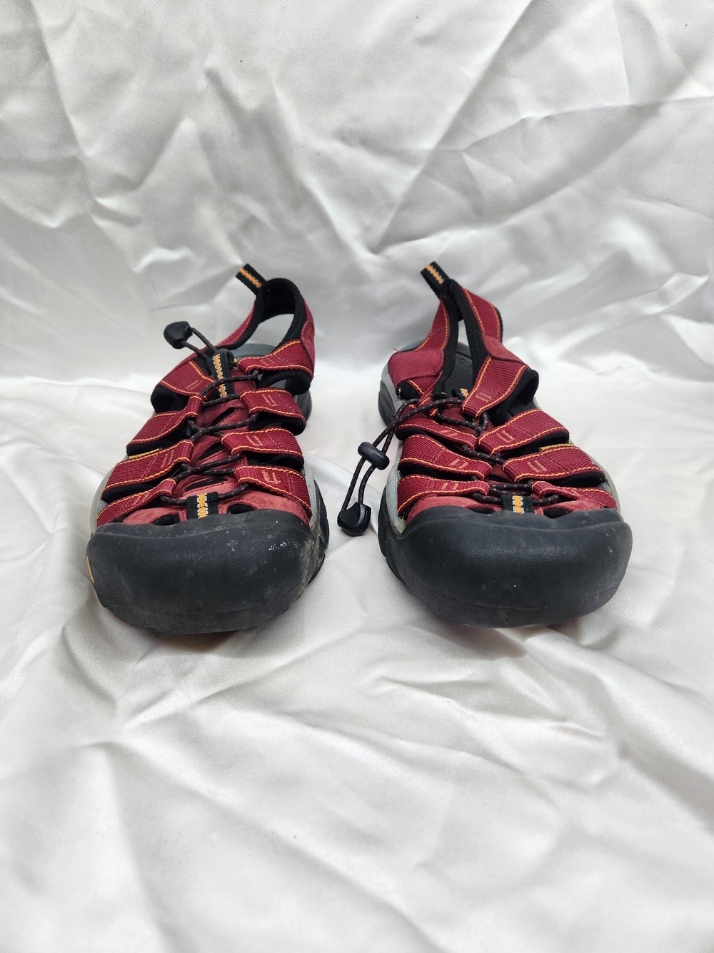 Keen Women's Red Closed-Toe Sandals with Black Caps